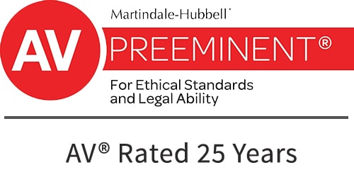 Martindale-Hubbell AV Preeminent, Rated 25 Years